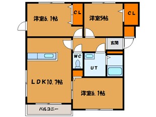 ジェルメ海岸町の物件間取画像